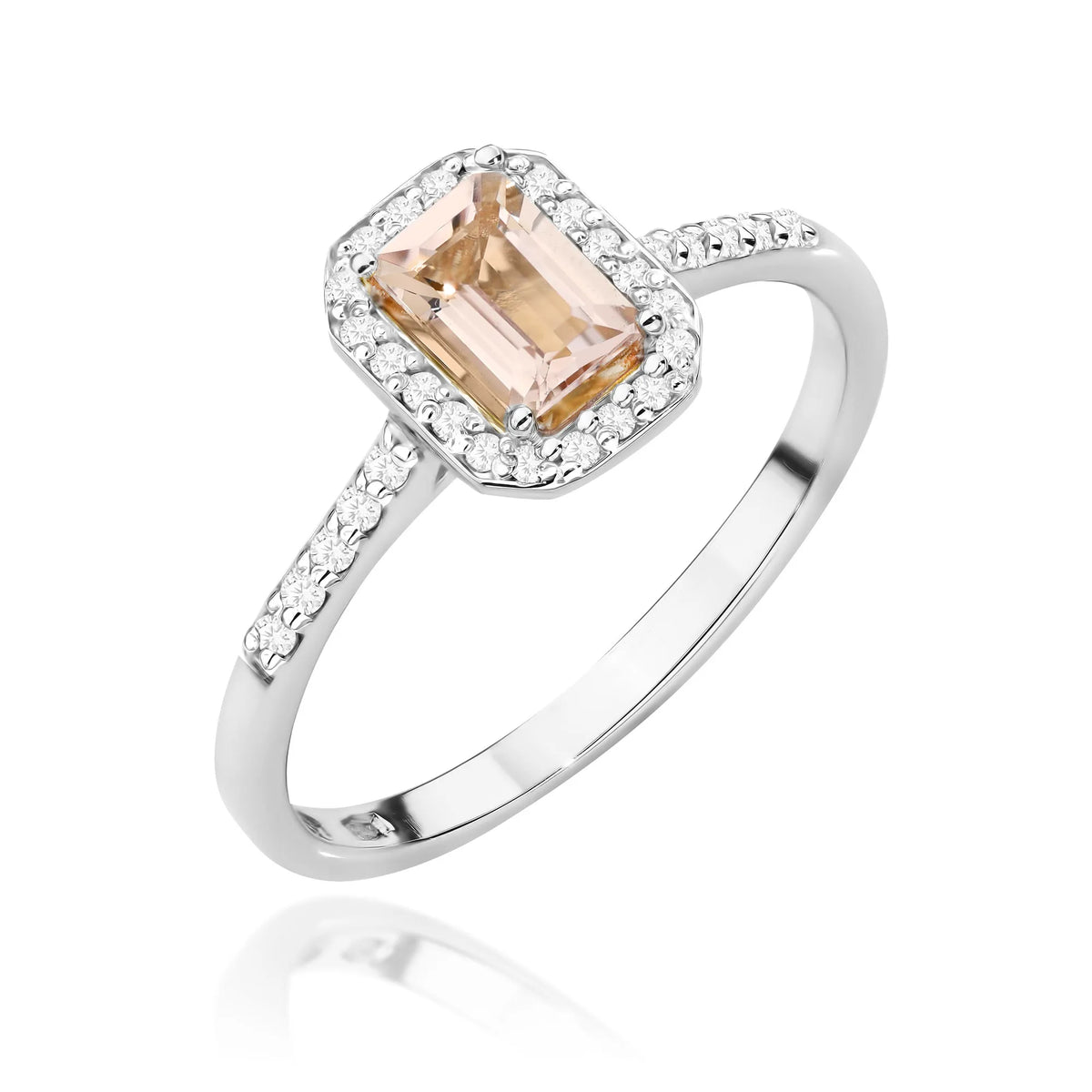 zlatý prsteň s 0,60 ct morganitom a 0,186 ct diamantmi w0575-mop-01