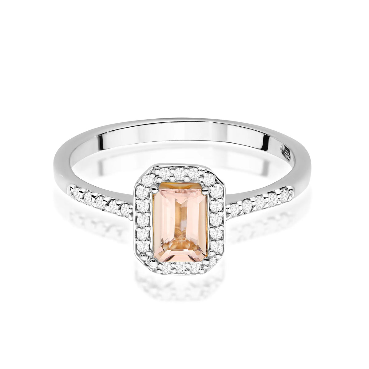 zlatý prsteň s 0,60 ct morganitom a 0,186 ct diamantmi w0575-mop-01