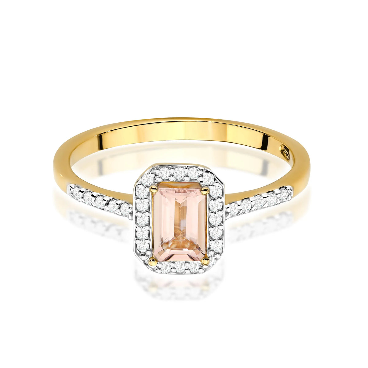 zlatý prsteň s 0,60 ct morganitom a 0,186 ct diamantmi w0575-mop-01