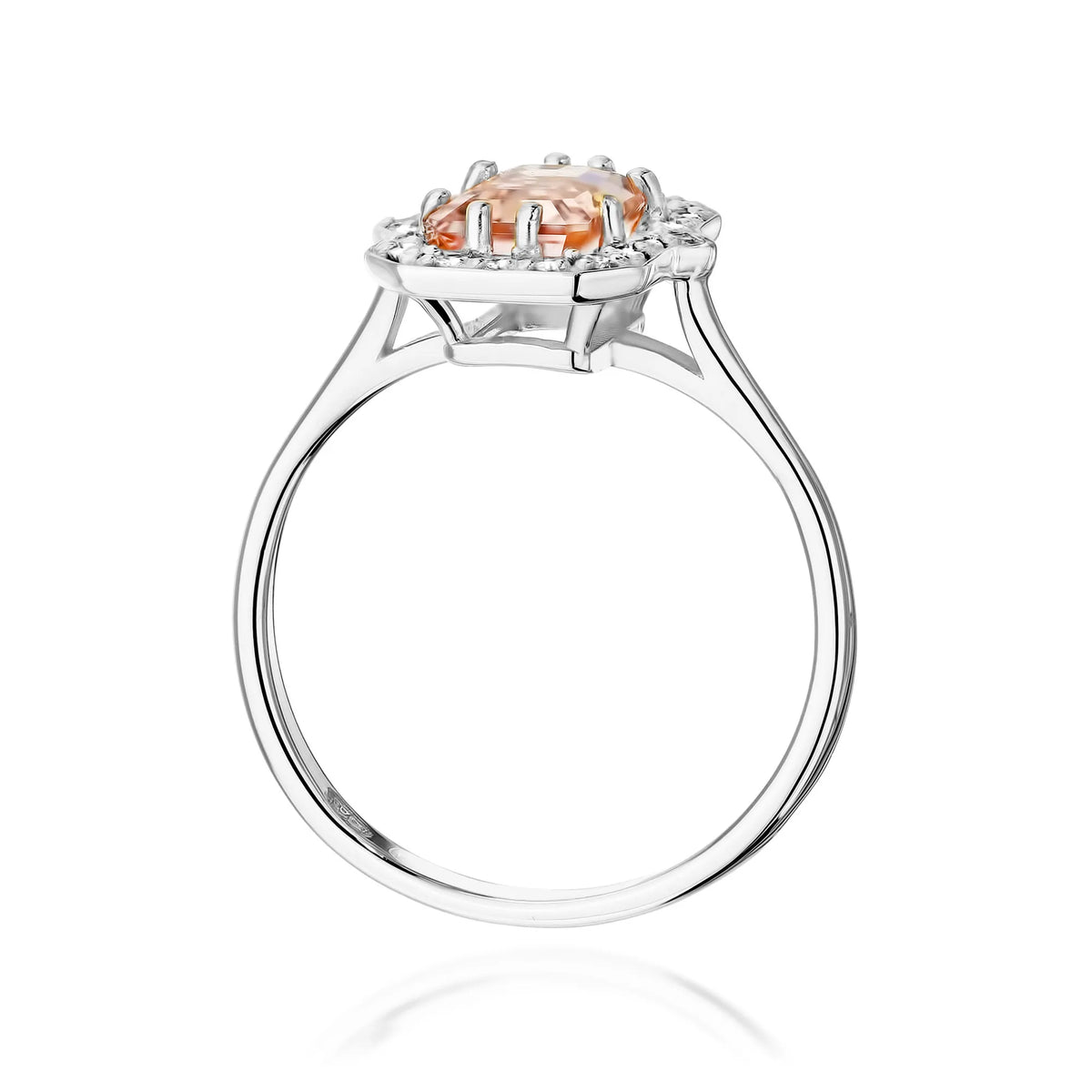 zlatý prsteň s 1,00 ct morganitom a 0,172 ct diamantmi w0576-mop-01