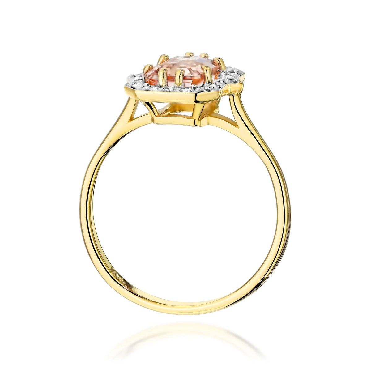 zlatý prsteň s 1,00 ct morganitom a 0,172 ct diamantmi w0576-mop-01