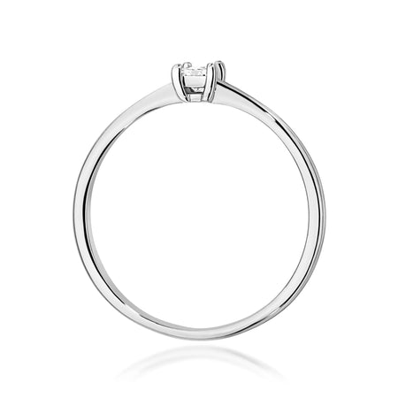 Zásnubný prsteň s diamantmi v 585 bielom zlate