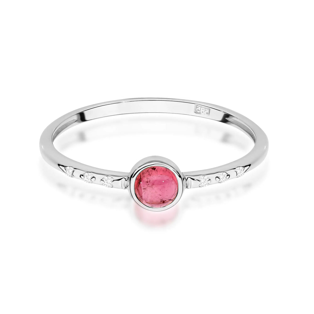 zlatý prsteň s ružovým turmalínom 0,30 ct a diamantmi 0,03 ct w0596-tmp-01