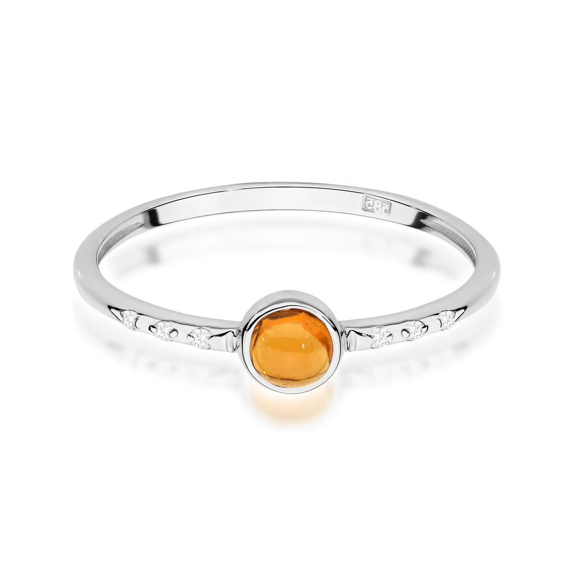 zlatý prsteň s 0,30 ct žltým turmalínom a 0,03 ct diamantmi w0596-tmy-01
