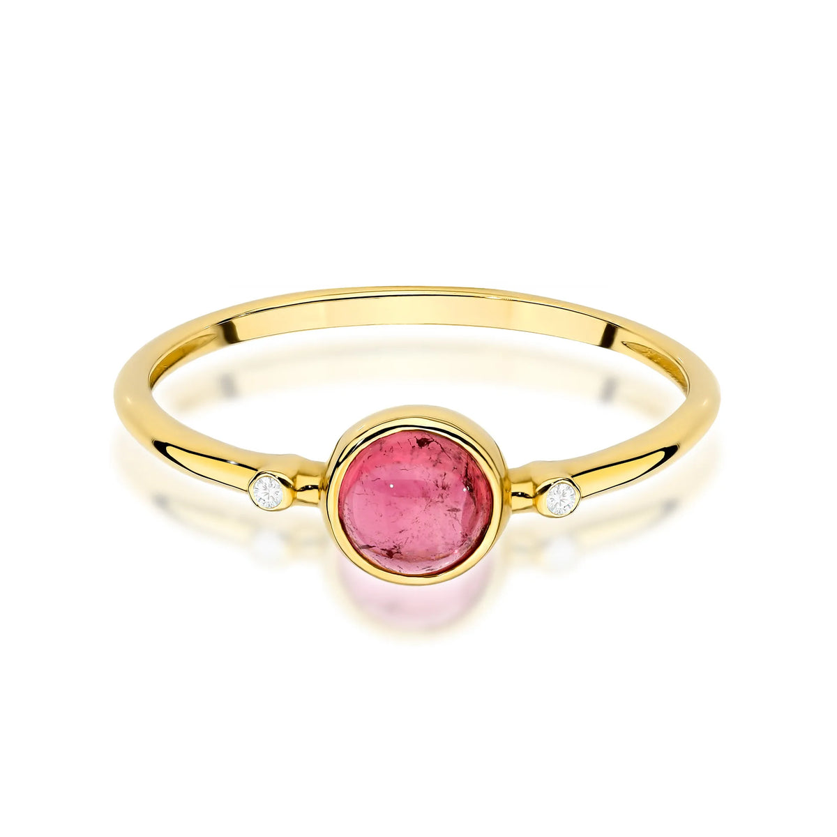 zlatý prsteň s ružovým turmalínom 0,60 ct a diamantmi 0,01 ct w0597-tmp-01