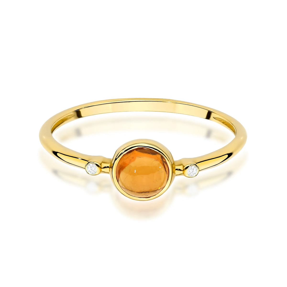 zlatý prsteň s 0,60 ct žltým turmalínom a 0,01 ct diamantmi w0597-tmy-01