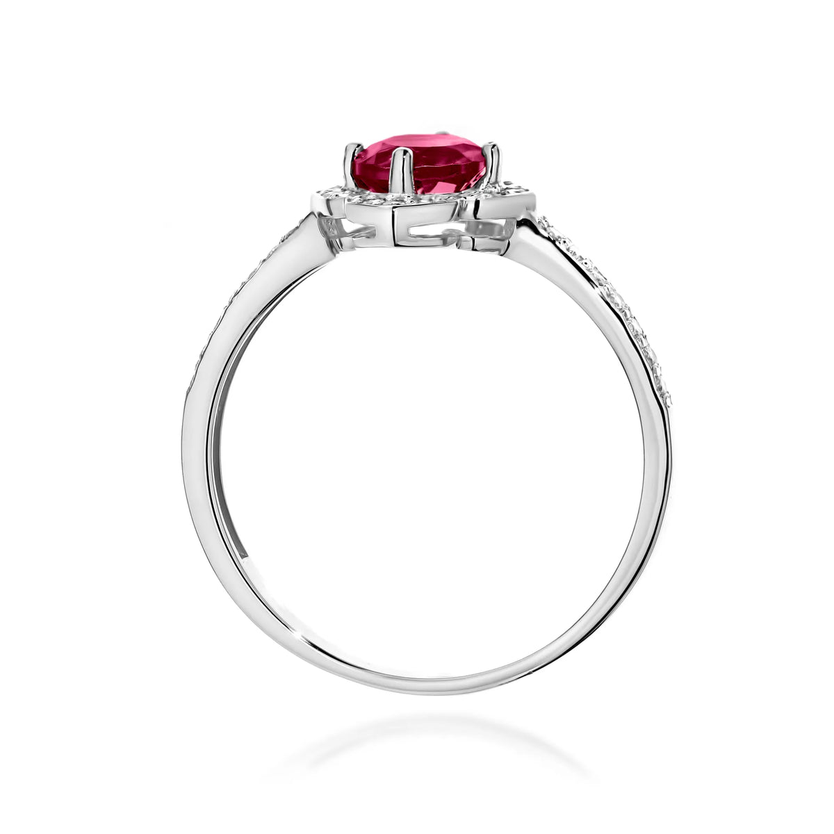 zlatý prsteň kvet s 0,60 ct rodolitom a diamantmi w0603-rhr-01