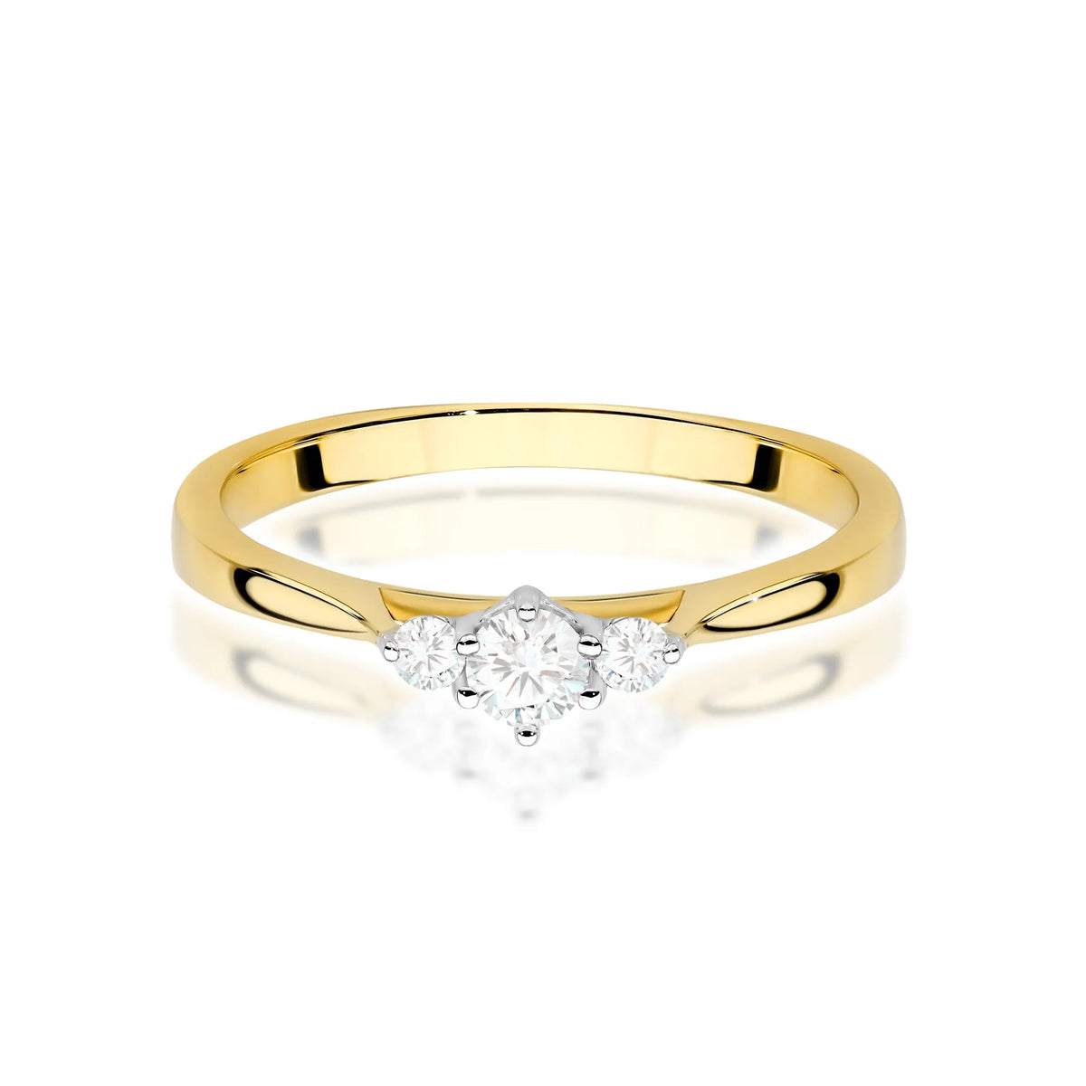 zlatý prsteň s diamantmi 0,13 ct a 0,06 ct w0608-diw-01