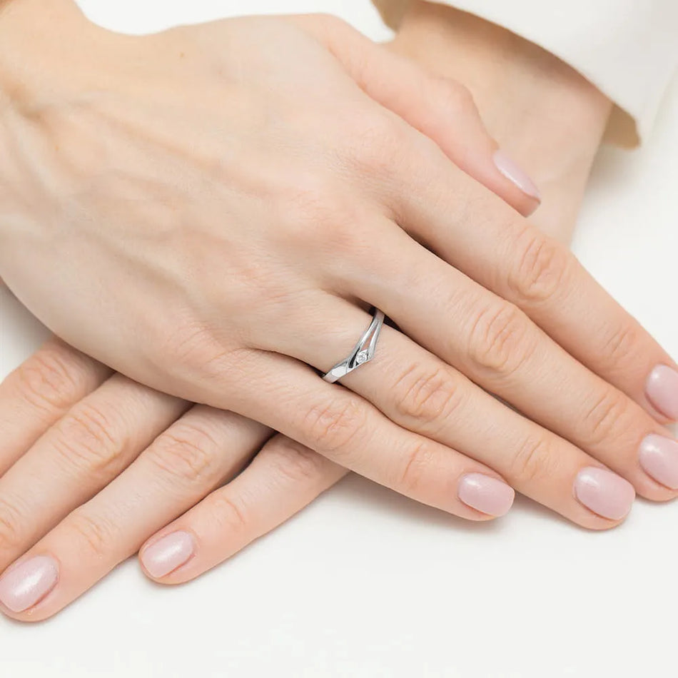 zlatý prsteň s diamantom 0,04 ct w0609-diw-01