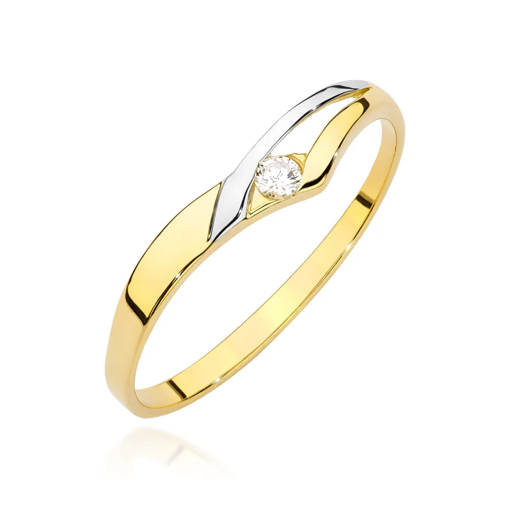 zlatý prsteň s diamantom 0,04 ct w0609-diw-01