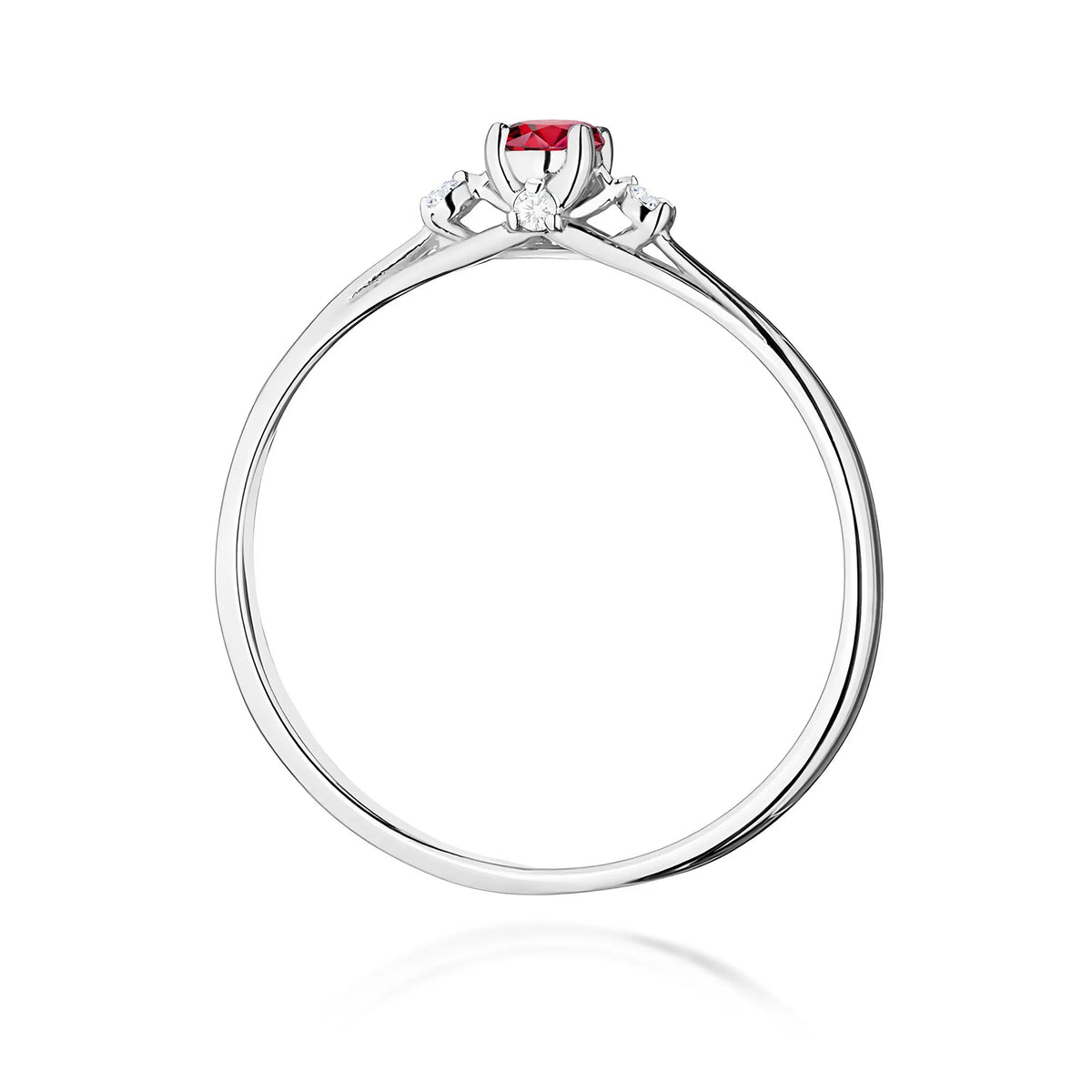 zlatý prsteň s 0,15 ct rubínom a 0,046 ct diamantmi w0614-rur-01