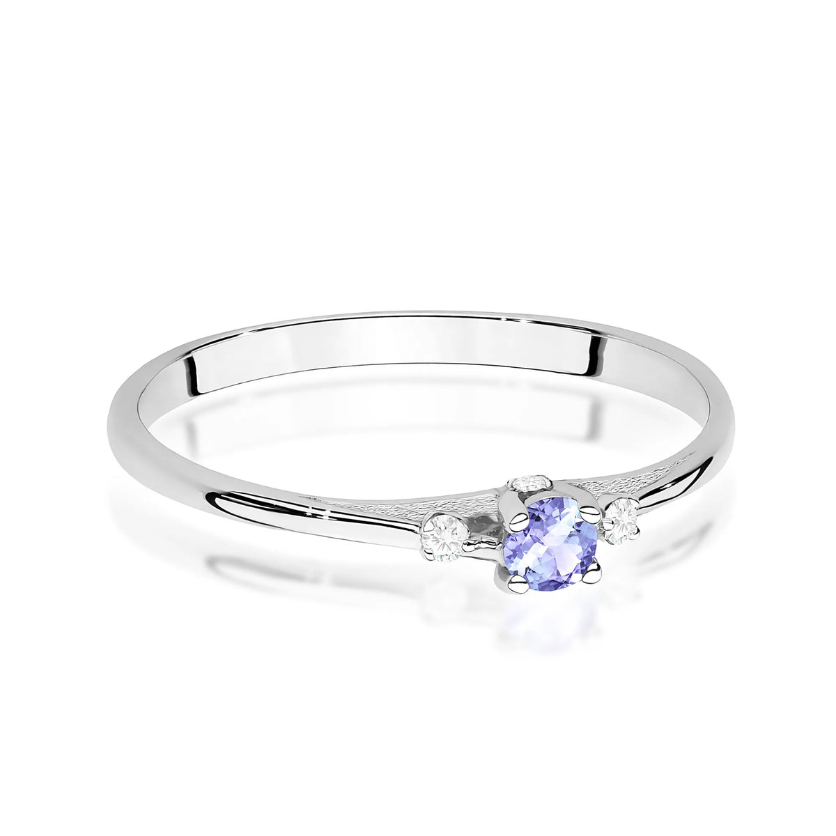 zlatý prsteň s 0,15 ct tanzanitom a 0,046 ct diamantmi w0614-tap-01