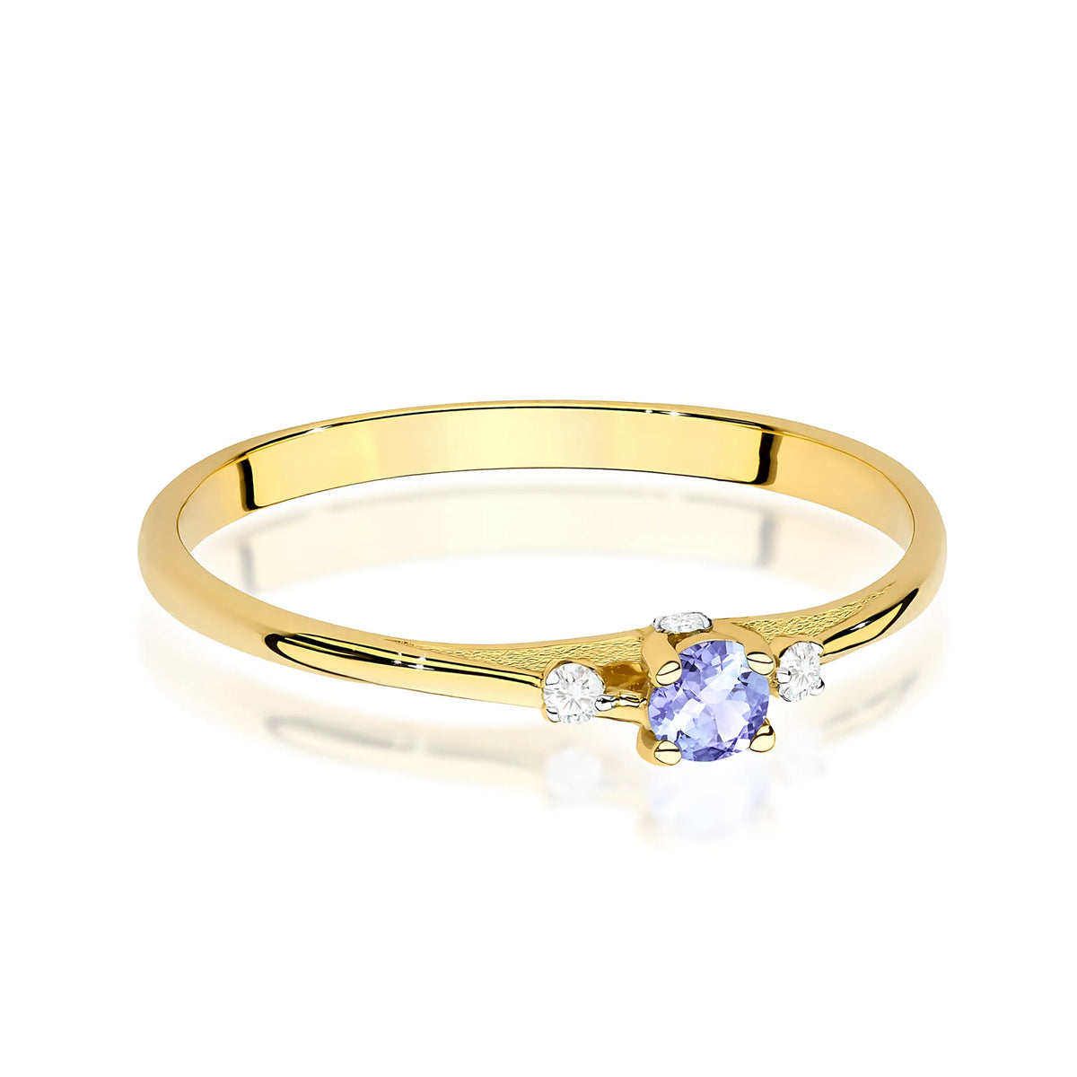 zlatý prsteň s 0,15 ct tanzanitom a 0,046 ct diamantmi w0614-tap-01