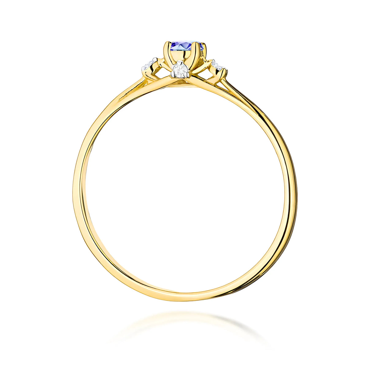 zlatý prsteň s 0,15 ct tanzanitom a 0,046 ct diamantmi w0614-tap-01