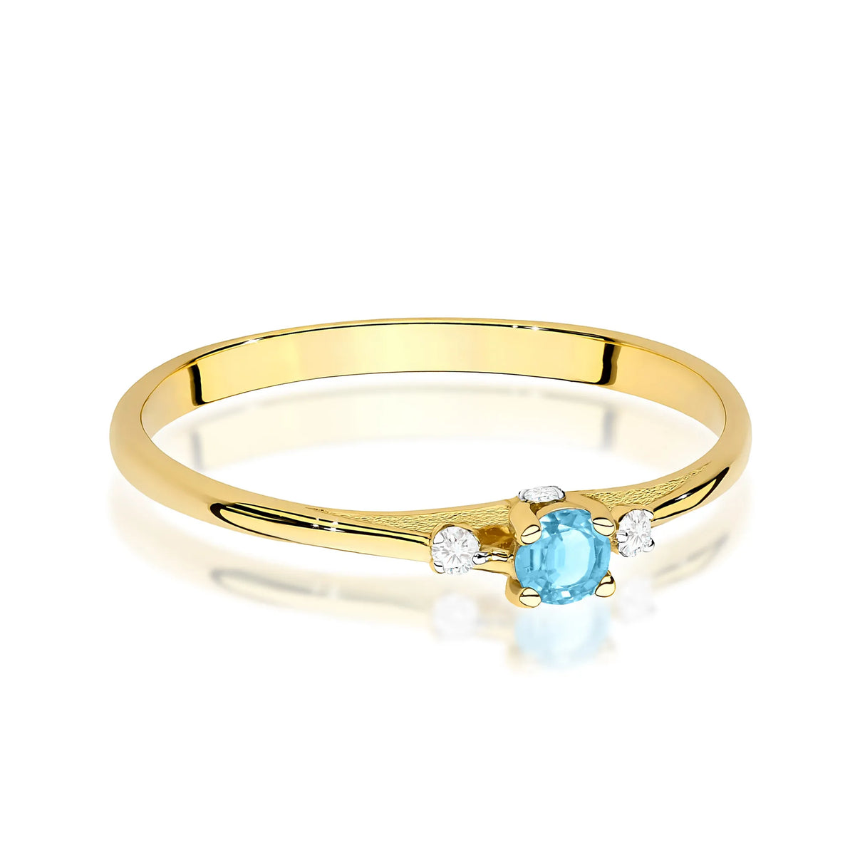 zlatý prsteň s 0,15 ct topásom a 0,046 ct diamantmi w0614-tob-01