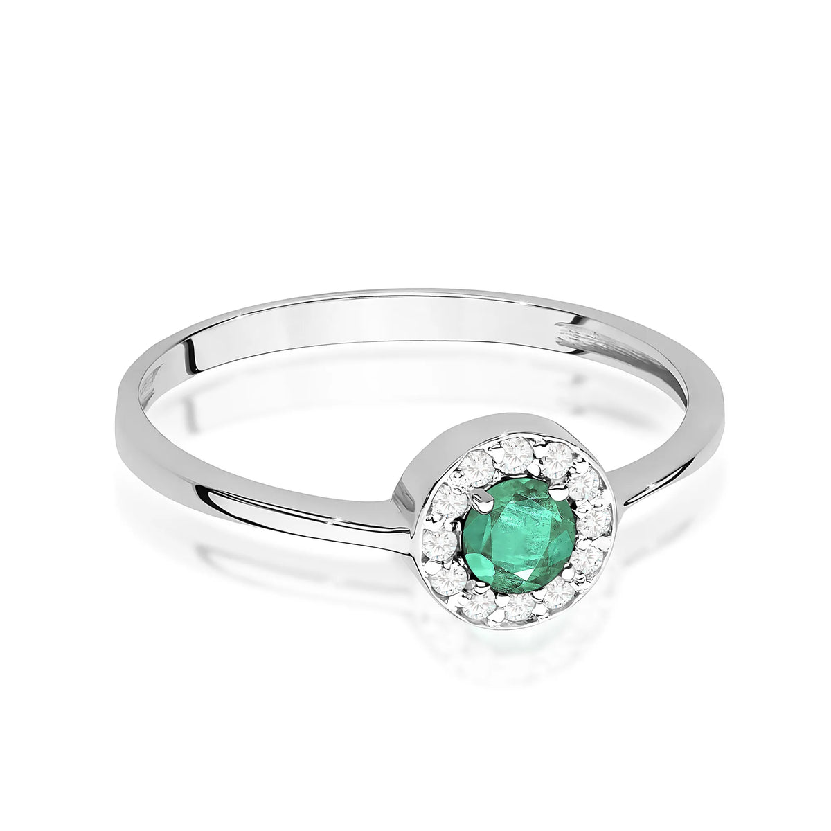zlatý prsteň s 0,30 ct smaragdom a 0,103 ct diamantmi w0616-emg-01