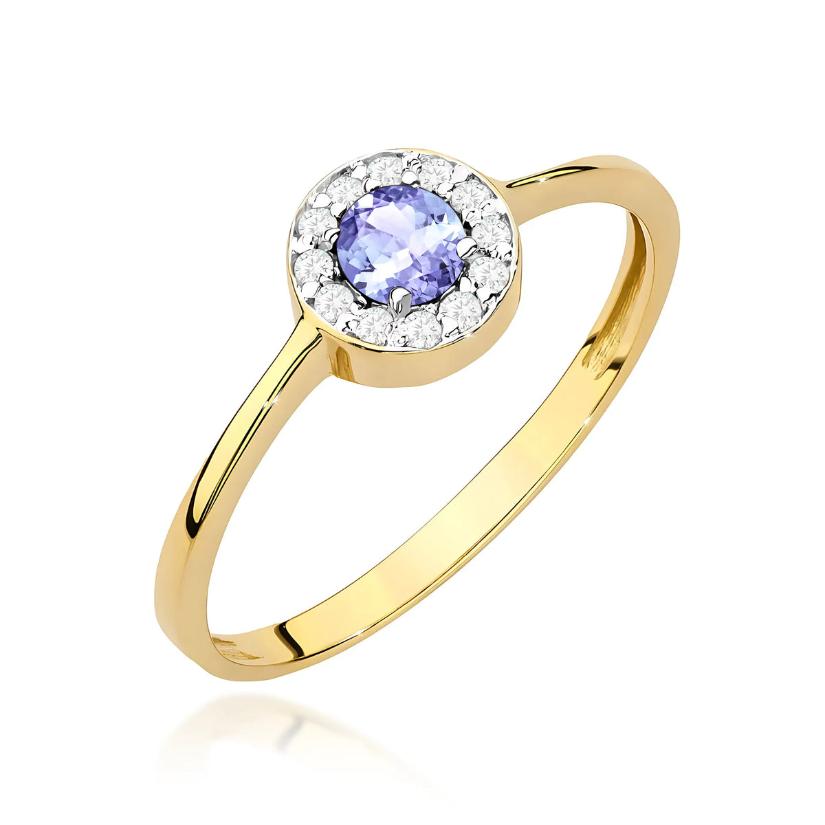 zlatý prsteň s 0,35 ct tanzanitom a 0,103 ct diamantmi w0616-tap-01
