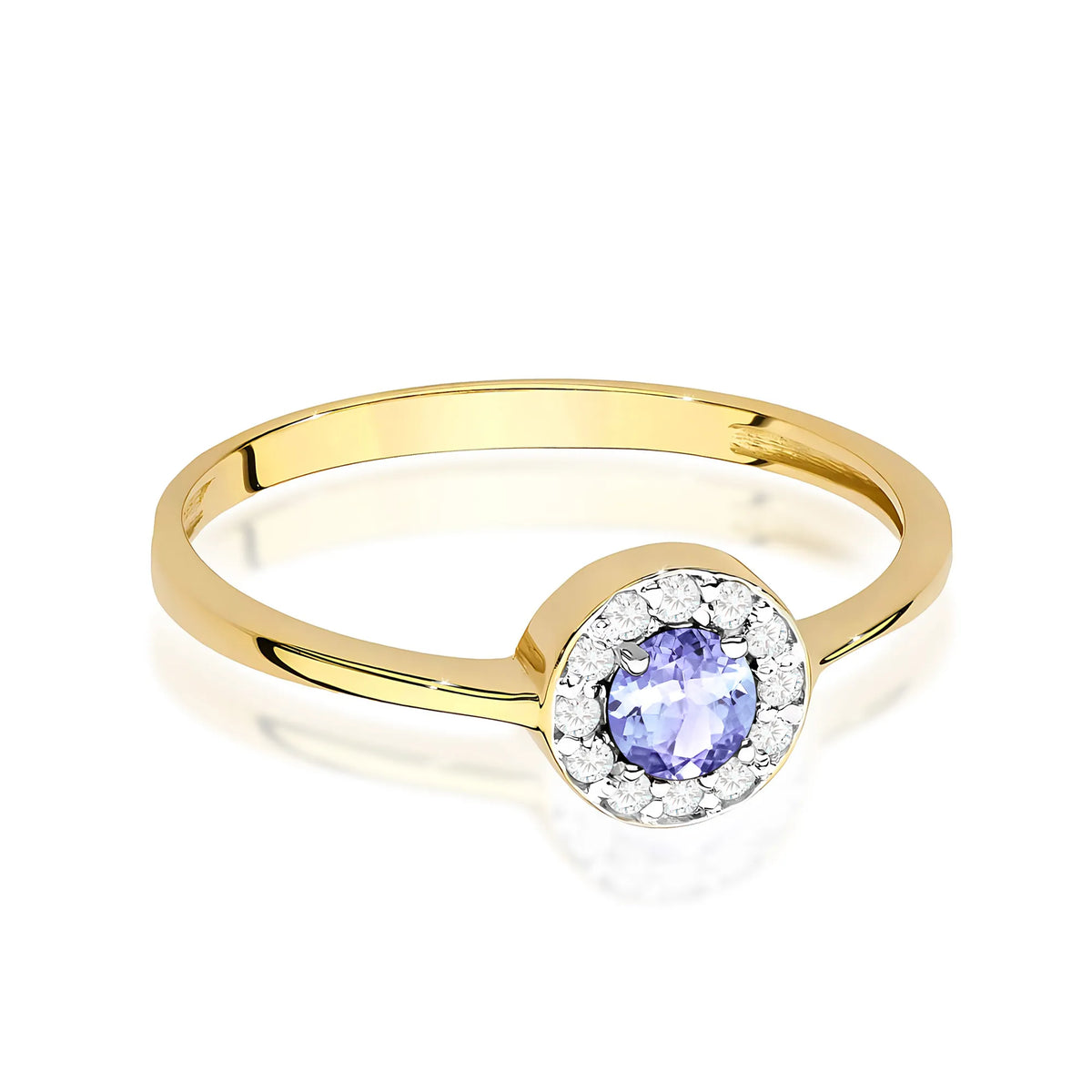 zlatý prsteň s 0,35 ct tanzanitom a 0,103 ct diamantmi w0616-tap-01