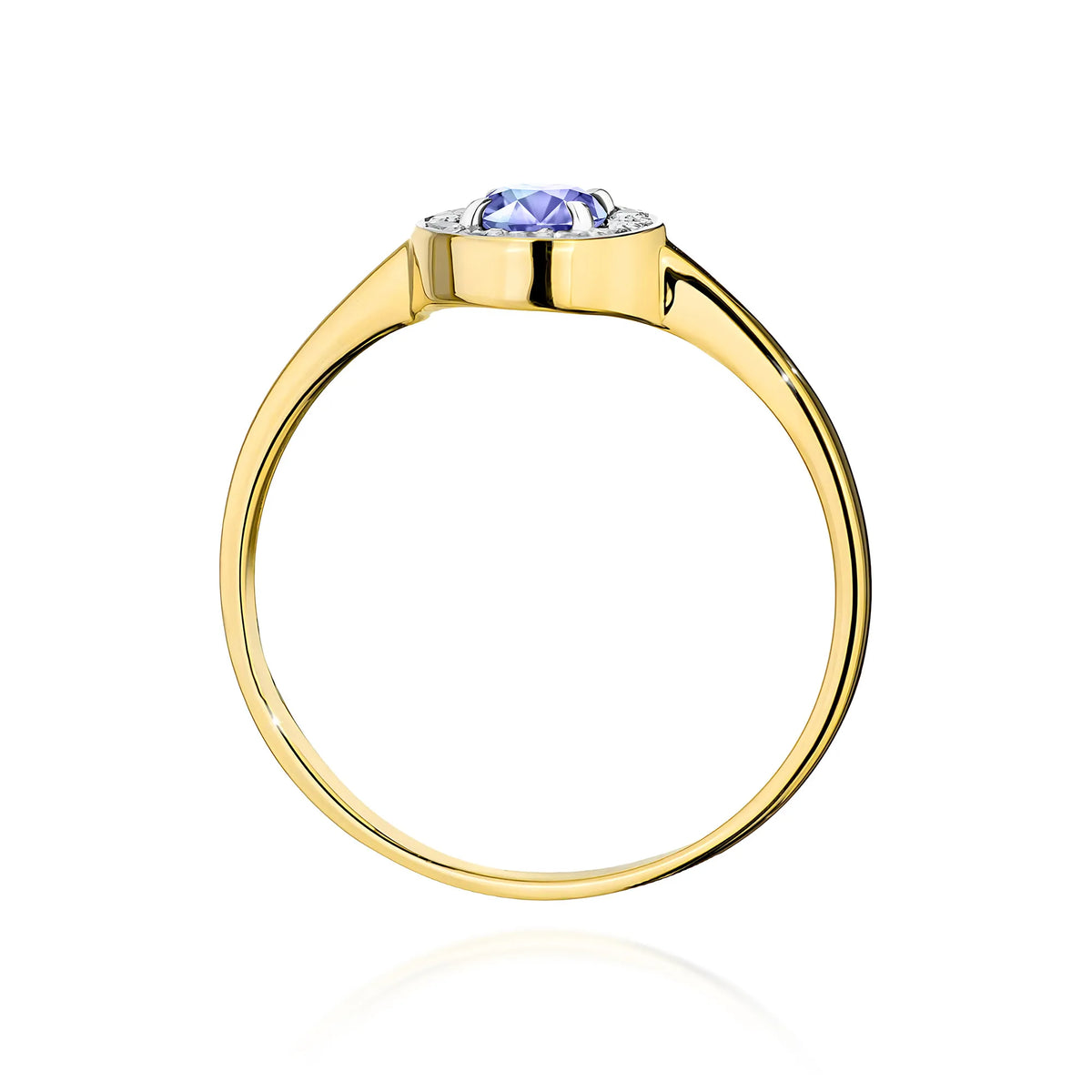 zlatý prsteň s 0,35 ct tanzanitom a 0,103 ct diamantmi w0616-tap-01