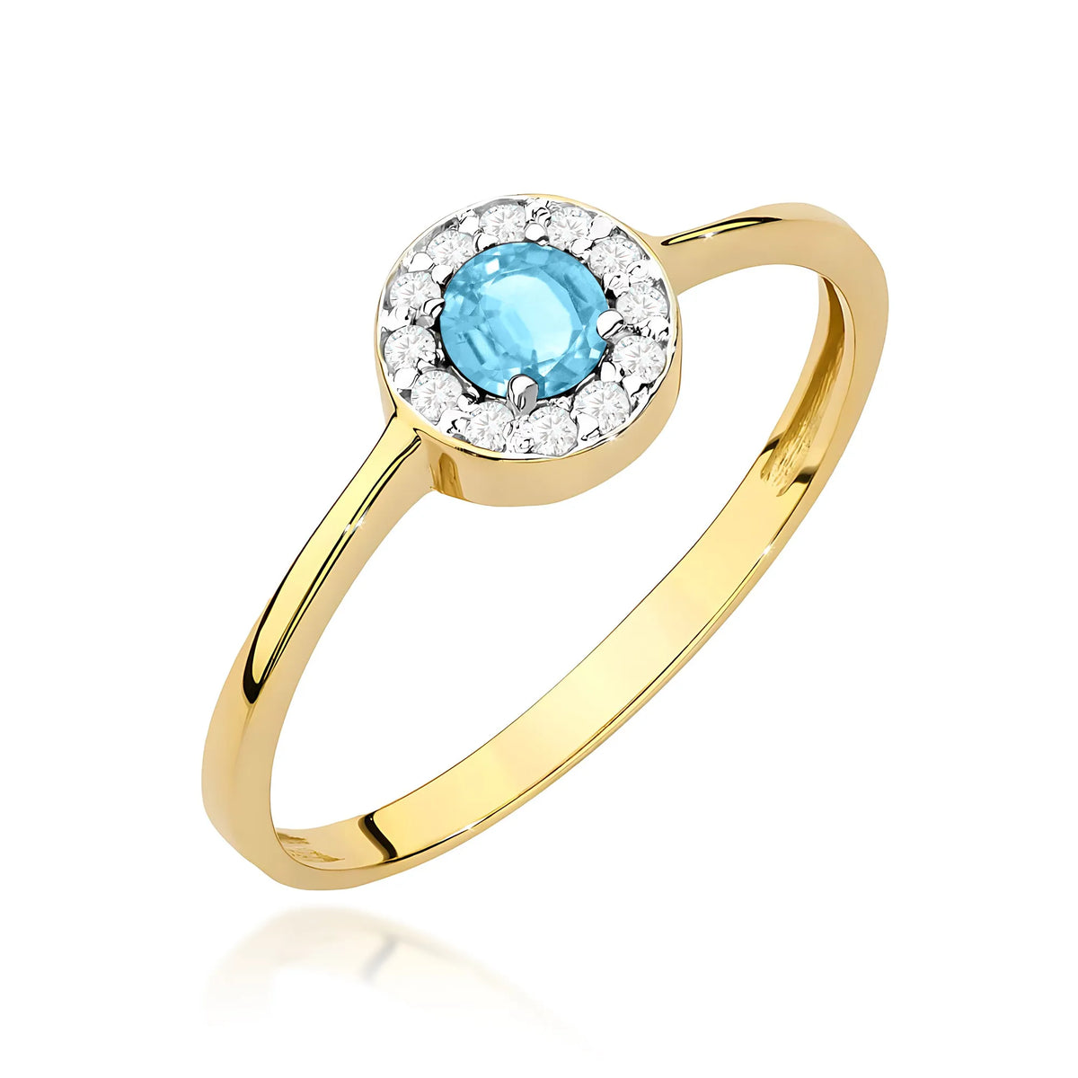 zlatý prsteň s 0,25 ct topásom a 0,103 ct diamantmi w0616-tob-01