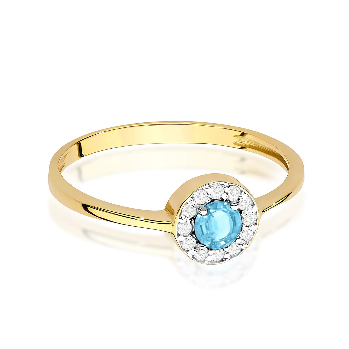 zlatý prsteň s 0,25 ct topásom a 0,103 ct diamantmi w0616-tob-01