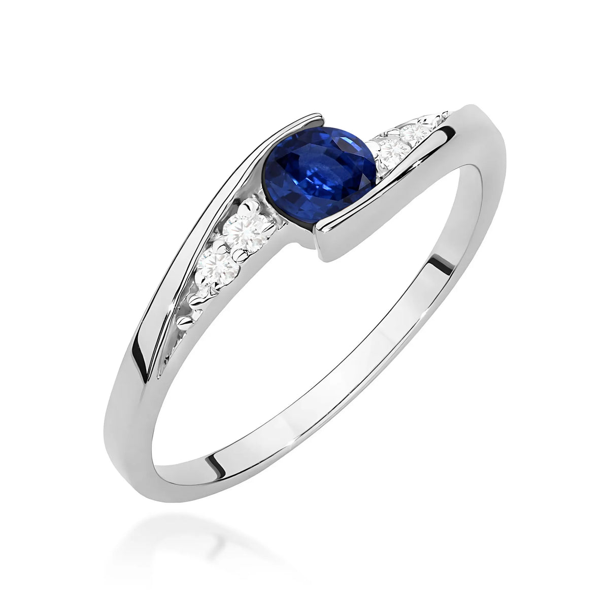 zlatý prsteň s 0,30 ct zafírom a 0,058 ct diamantmi w0618-sab-01