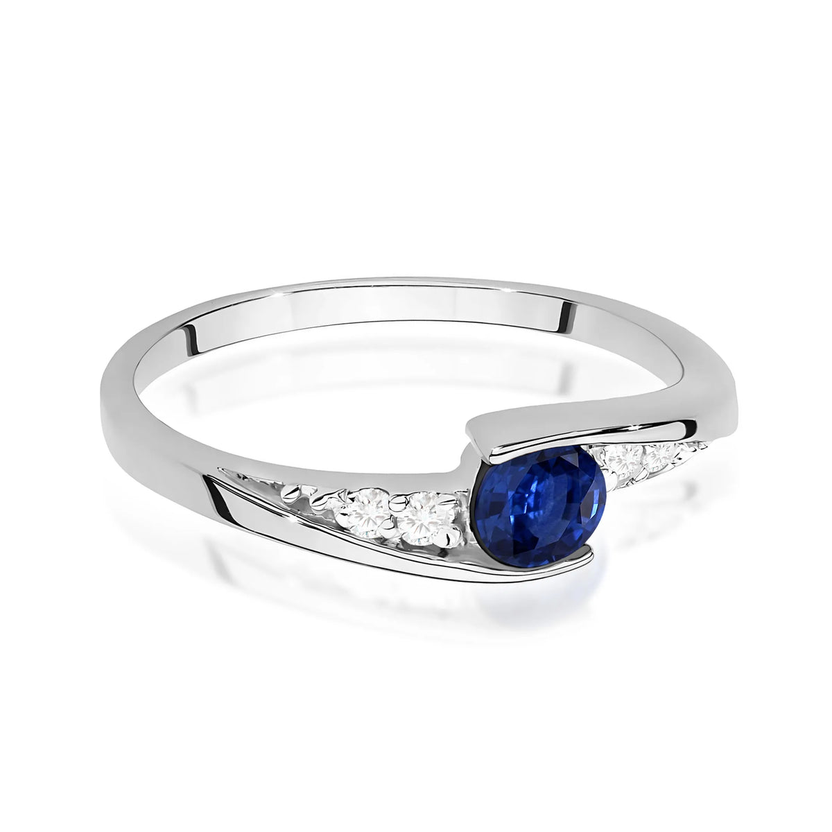zlatý prsteň s 0,30 ct zafírom a 0,058 ct diamantmi w0618-sab-01