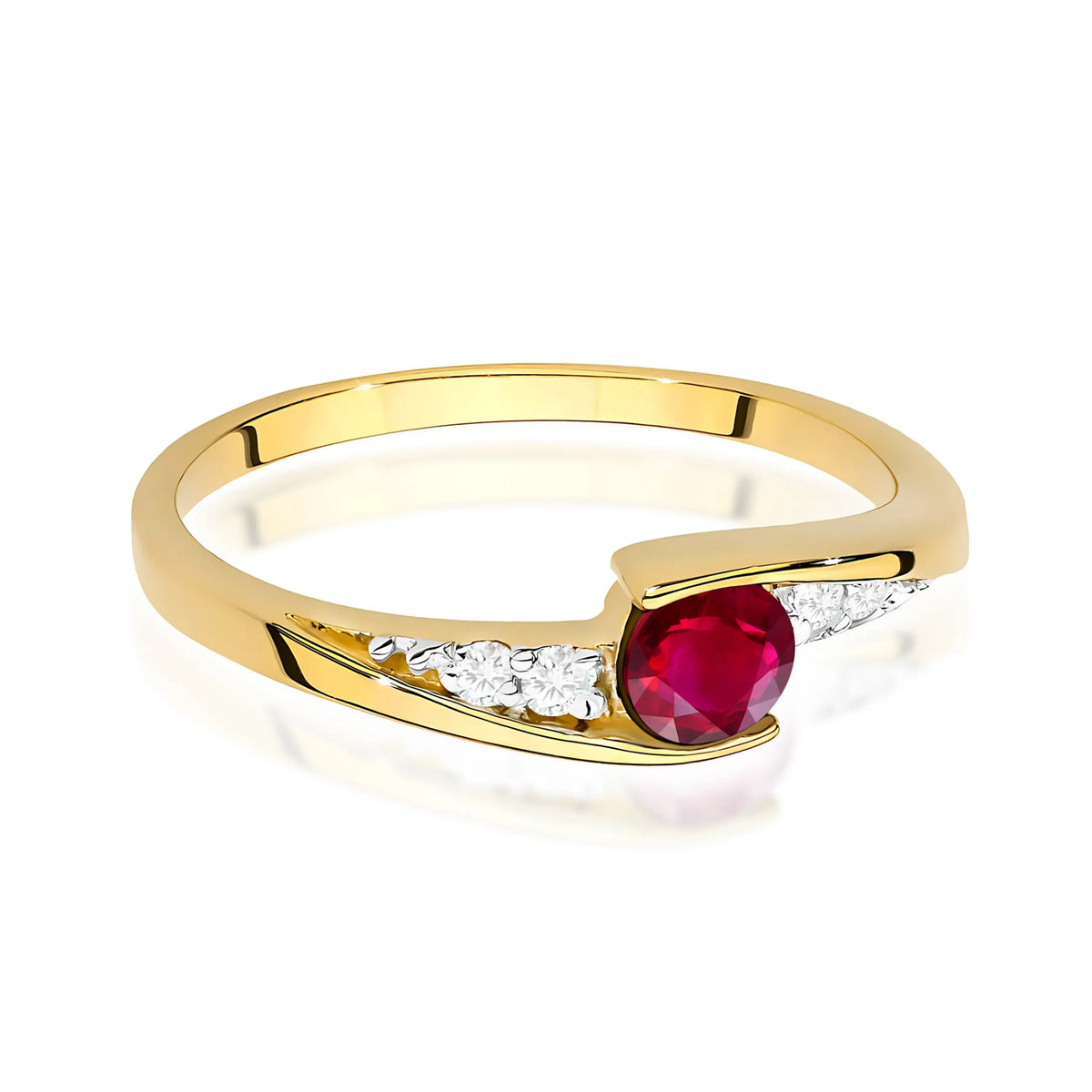 zlatý prsteň s 0,30 ct rubínom a 0,058 ct diamantmi w0618-rur-01