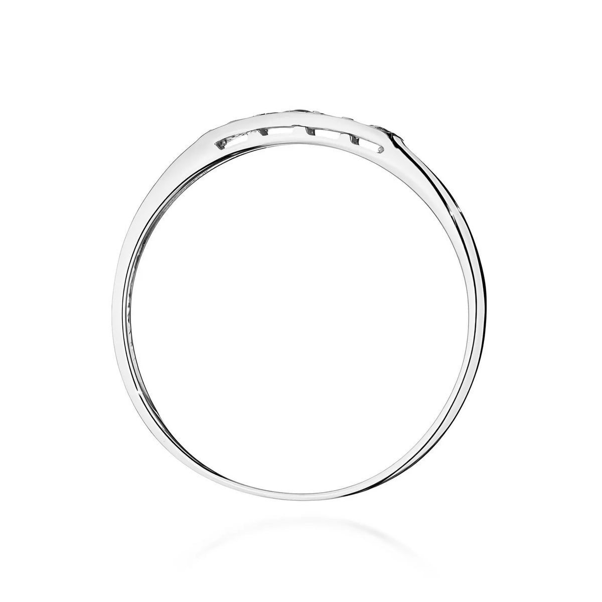 Prsteň z bieleho zlata s čiernymi diamantmi s hmotnosťou 0,102 ct