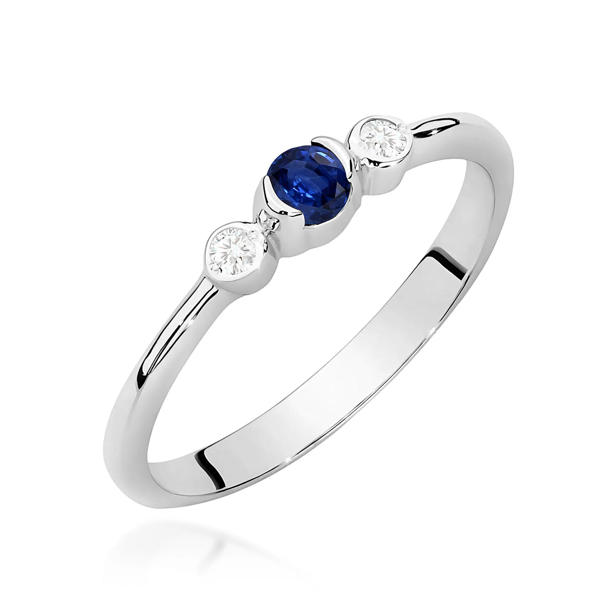 zlatý prsteň s 0,15 ct zafírom a 0,06 ct diamantmi w0620-sab-01