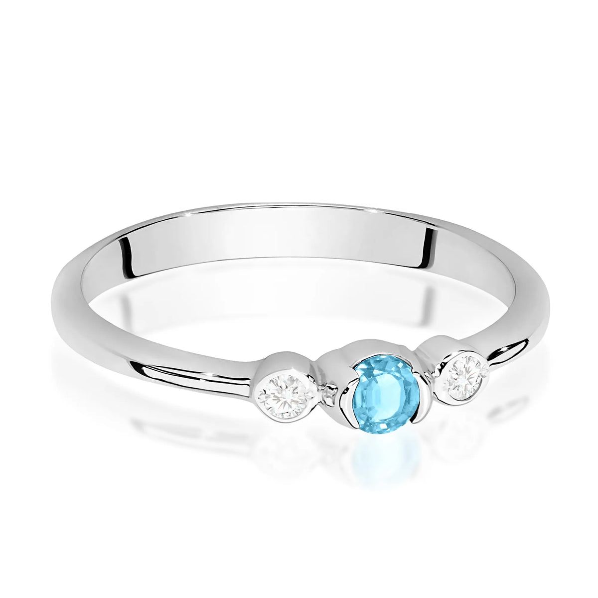 zlatý prsteň s 0,15 ct topásom a 0,06 ct diamantmi w0620-tob-01