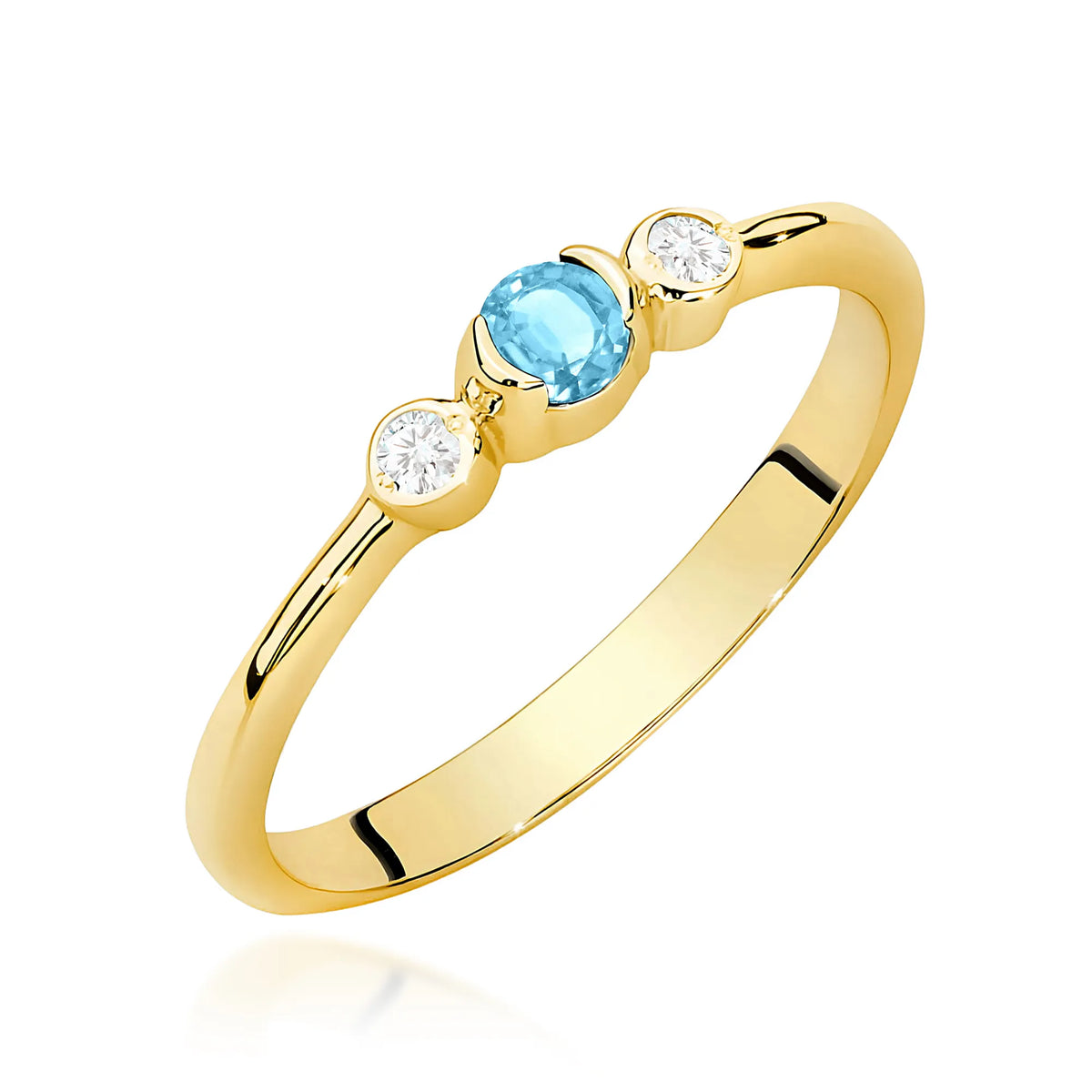 zlatý prsteň s 0,15 ct topásom a 0,06 ct diamantmi w0620-tob-01
