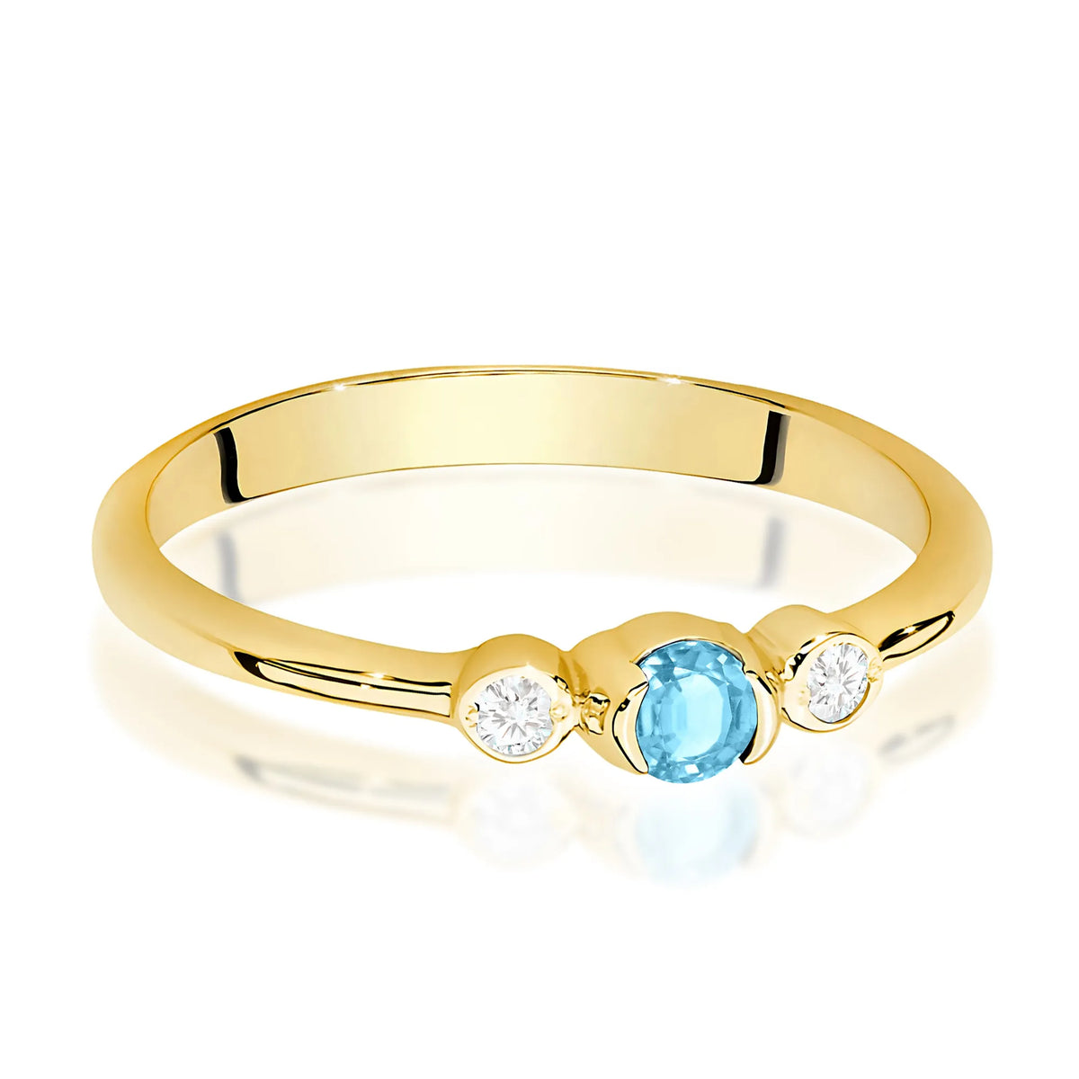 zlatý prsteň s 0,15 ct topásom a 0,06 ct diamantmi w0620-tob-01