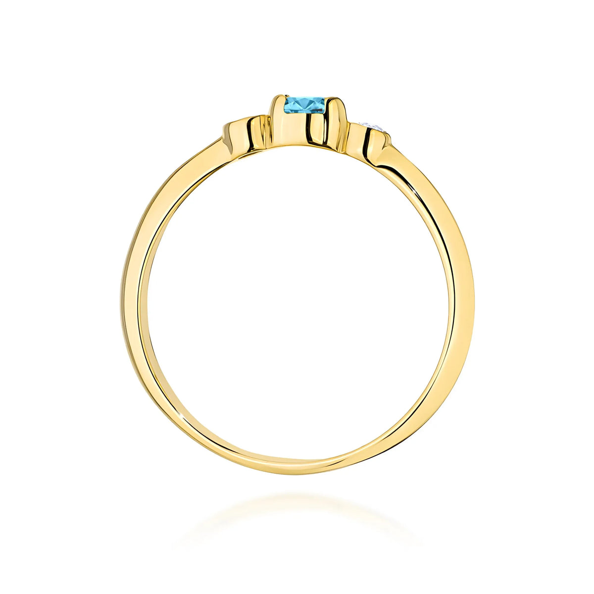 zlatý prsteň s 0,15 ct topásom a 0,06 ct diamantmi w0620-tob-01