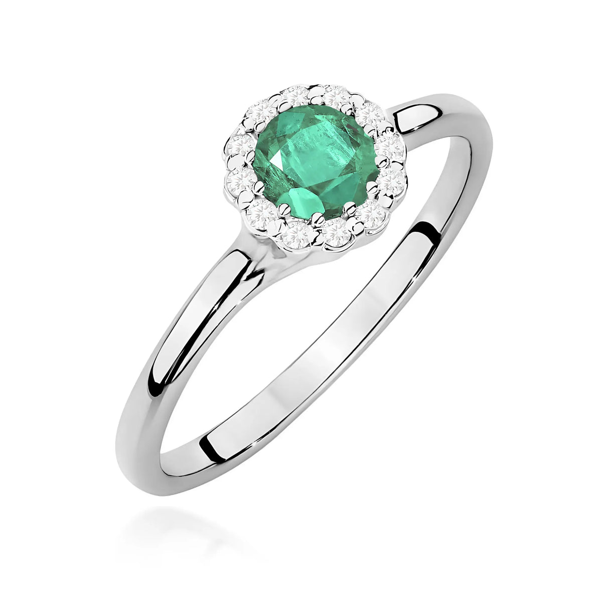 zlatý prsteň s 0,50 ct smaragdom a 0,103 ct diamantmi w0622-emg-01