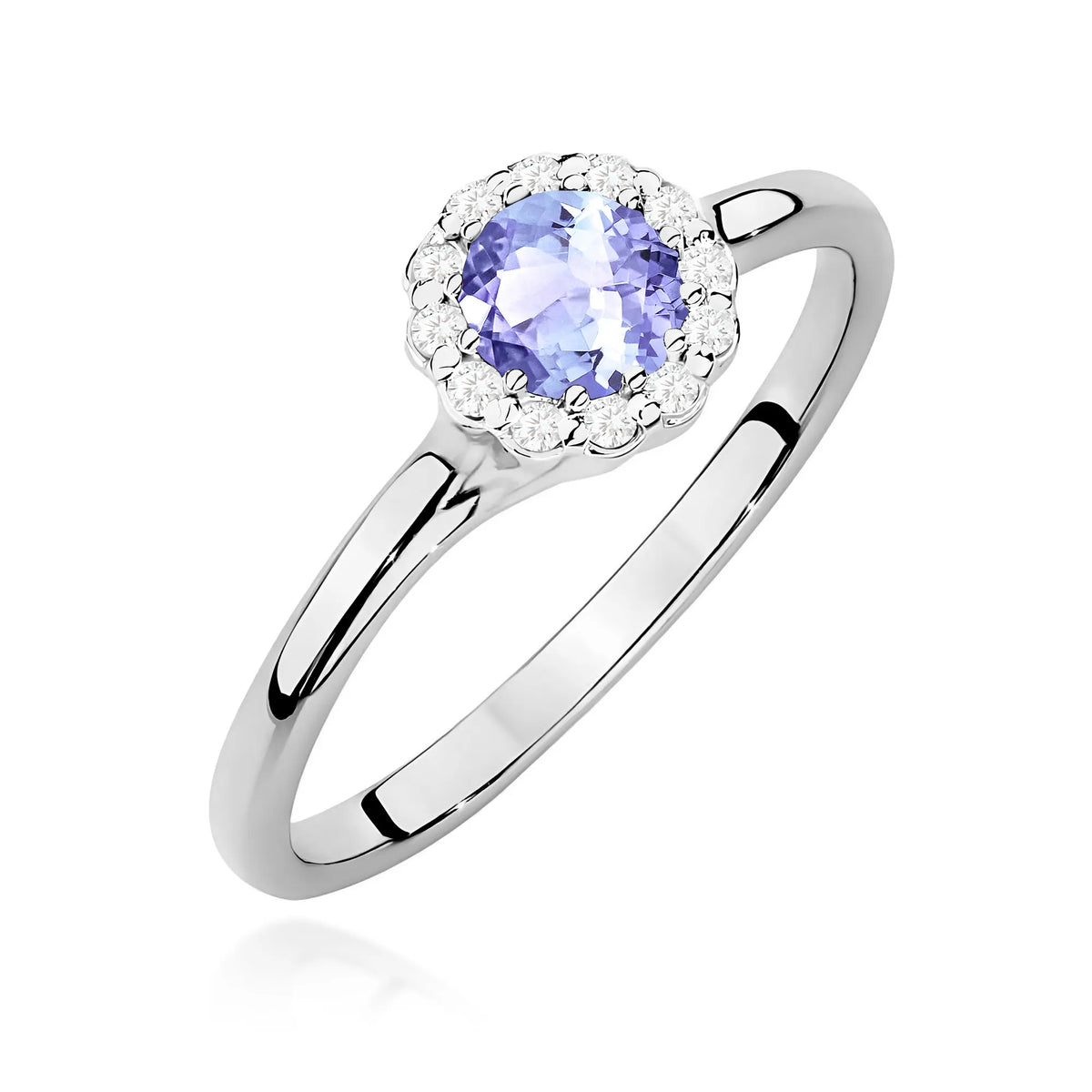 zlatý prsteň s 0,50 ct tanzanitom a 0,103 ct diamantmi w0622-tap-01