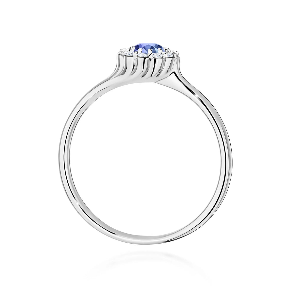 zlatý prsteň s 0,50 ct tanzanitom a 0,103 ct diamantmi w0622-tap-01