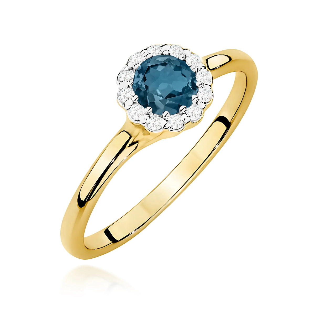 zlatý prsteň s 0,50 ct topásom london blue a 0,103 ct diamantmi w0622-tol-01