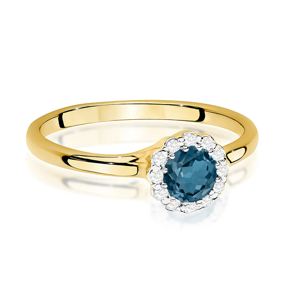 zlatý prsteň s 0,50 ct topásom london blue a 0,103 ct diamantmi w0622-tol-01