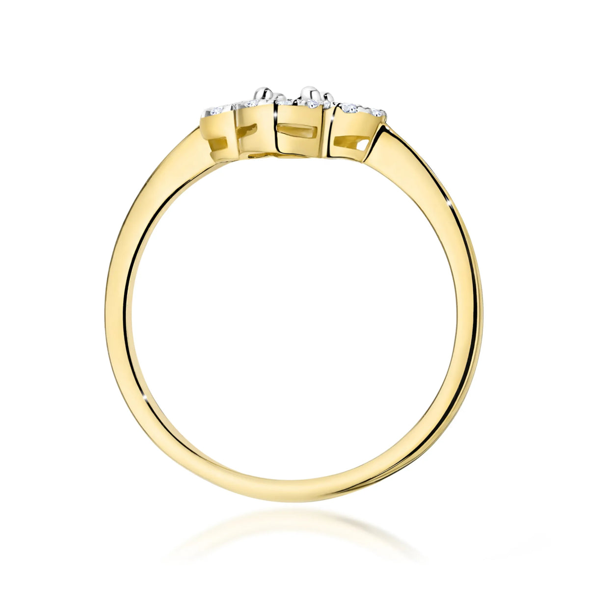 zlatý prsteň s diamantmi 0,03 ct a 0,10 ct w0627-diw-01