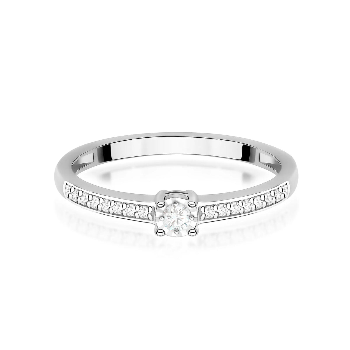 zlatý prsteň s diamantmi 0,03 ct a 0,08 ct w0648-diw-01