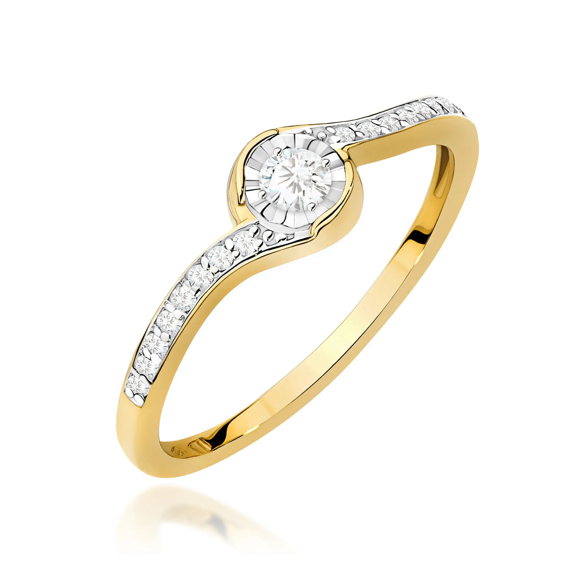 zlatý prsteň s diamantmi 0,08 ct a 0,08 ct w0658-diw-01