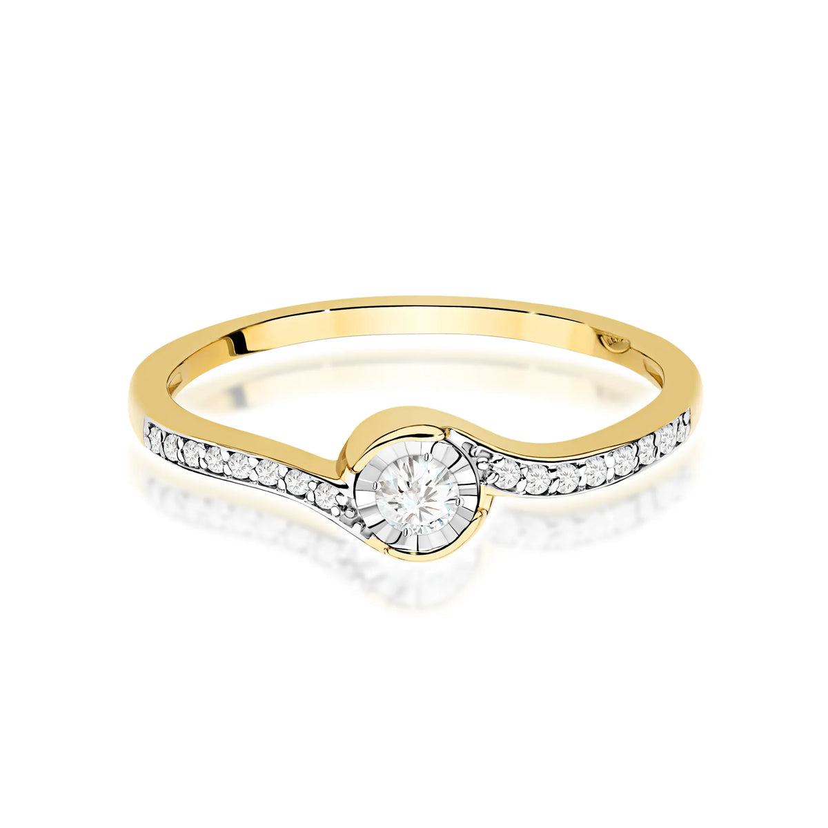 zlatý prsteň s diamantmi 0,08 ct a 0,08 ct w0658-diw-01