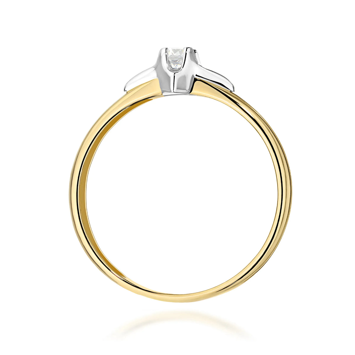 zlatý prsteň s diamantom 0,15 ct w0666-diw-01