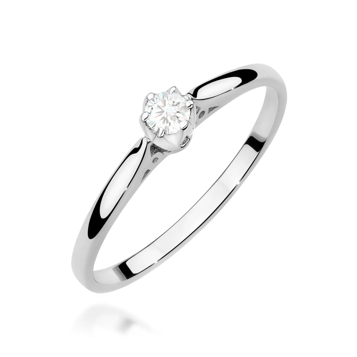 zlatý prsteň s diamantom 0,10 ct w0672-diw-01