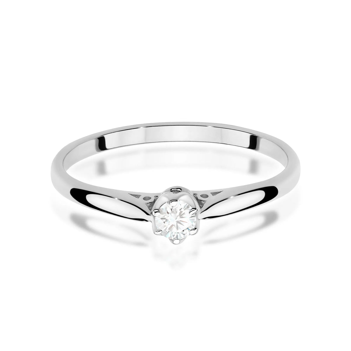 zlatý prsteň s diamantom 0,10 ct w0672-diw-01