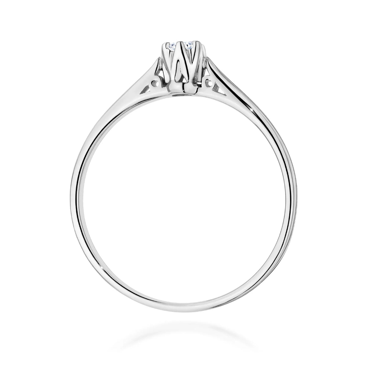 zlatý prsteň s diamantom 0,10 ct w0672-diw-01