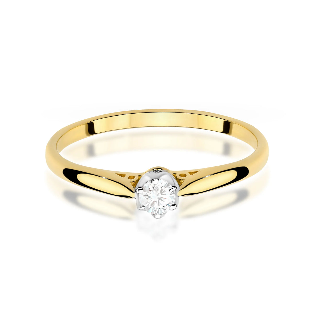 zlatý prsteň s diamantom 0,10 ct w0672-diw-01