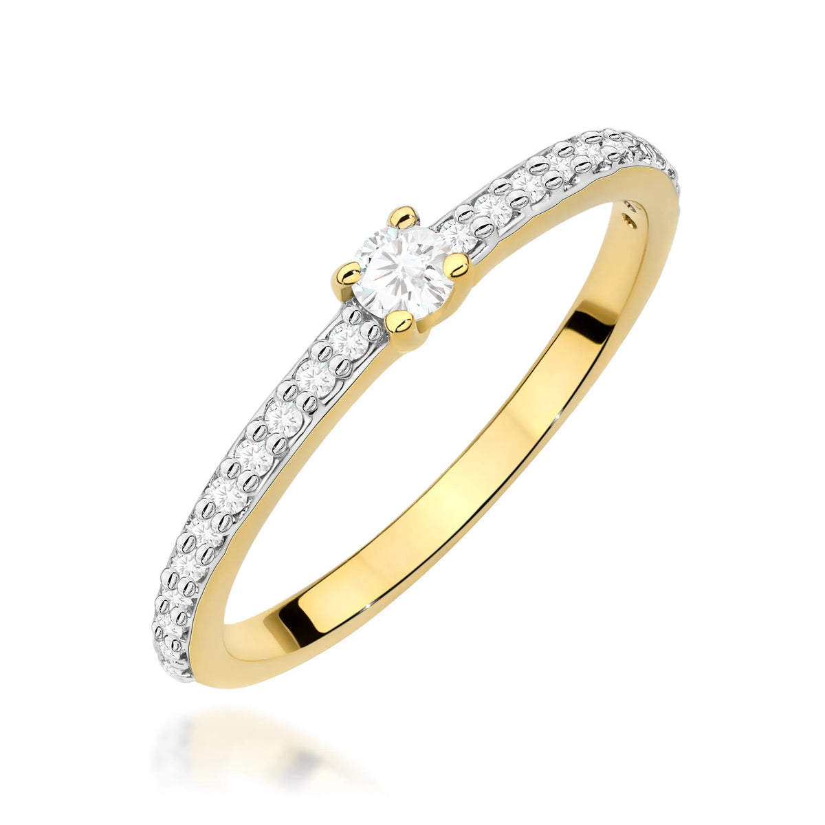 zlatý prsteň s diamantmi 0,08 ct a 0,11 ct w0676-diw-01
