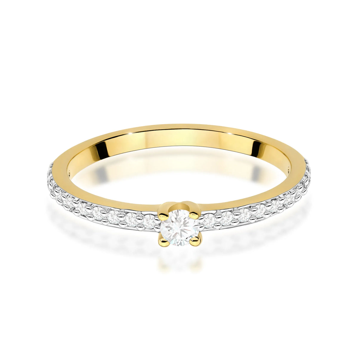 zlatý prsteň s diamantmi 0,08 ct a 0,11 ct w0676-diw-01